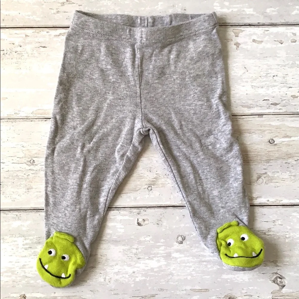 Baby Boy 3m Carters Outfit Pants & Animals Shirt Green Frog